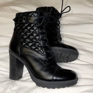 G by Guess black combat booties